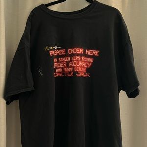 CACTUS JACK x MCDONALD’s - Black “order here” T-shirt